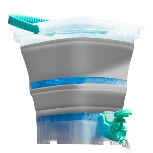 Gel Splatter Ammo Bucket Portable Blaster Round Depot Collapsible Blaster Accessories with 10 000+ Bonus Large Capacity Container & Fast Loading Nozzle