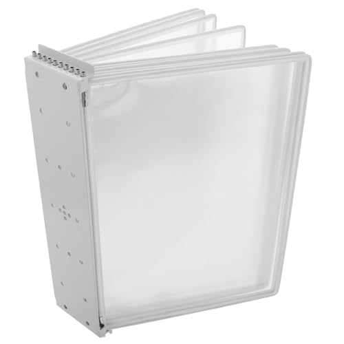 Cabilock Elegant White 10-page Wall Mount File Holder A4 Document Organizer Easy Access Display for Office