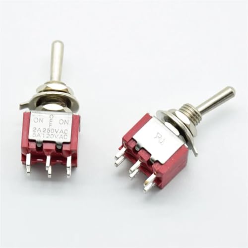 Interruptor de palanca de 6 pines DPDT impermeable con tres posiciones ON-OFF-ON 4
