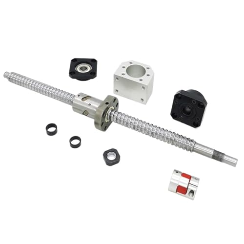 Metal Ball Screw nut end Processing SFU3205 Ball Screw 400-1500mm+ FK25 FF25 Support +3205 Ball Nut Housing +Coupling(1500mm)