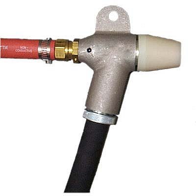 Sand Blast Gun, Short Handle, 3/8" Wide Spray Tungsten Nozzle, W 3/16" Air Jet