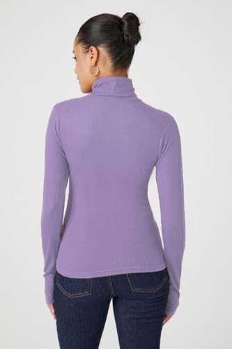 Image of Emmalise Womens Turtleneck Top Long Sleeves Fitted Ribbed Top