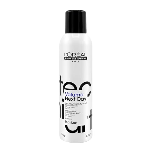L'Oréal Professionnel Paris Volume Next Day - Texture Hairspray for All Hair Types, Light Hold & Texture, Weightless, Matte Finish, New Packaging, Same Great Formula