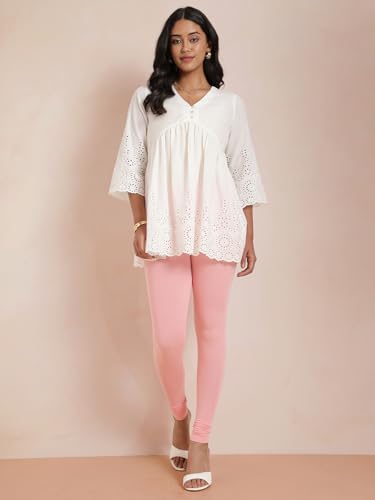 Image of TWIN BIRDS Tailored Cut and Classic Fit Super Stretchable Elastane Fabric Churidar Leggings for Women