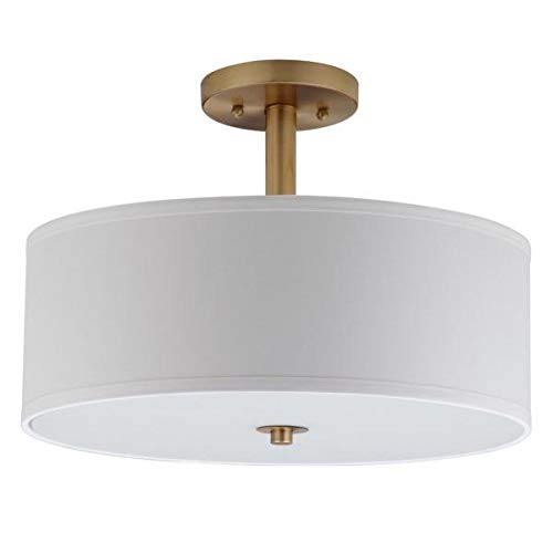 Safavieh Lighting Collection Clara Gold 16-Inch Diameter Semi Flush Mount Ceiling Light Fixture (Led Bulbs Included) #TOP7