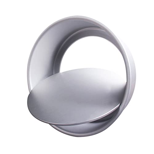Juego de moldes para pasteles redondos de 4/6/8 pulgadas con parte inferior extraíble Juego de moldes para pasteles de gasa de aleación de aluminio Herramientas de latas para pasteles redondos de 3 n
