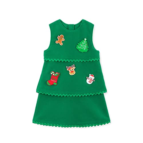 Ozkiz Christmas Dress for Girls Toddler Sleeveless Green Tree Dresses Party Holiday