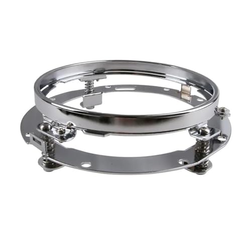 Rdtnvc Pour Wrangler Pour JK Pour TJ 2007 08 09 10 11 2012 2013 2014 2015 2016 Support Montage Phare LED 7 Pouces Support Lampe Montage Phare À Anneau Rond Phares Phare Avant(Silver 1 piece)