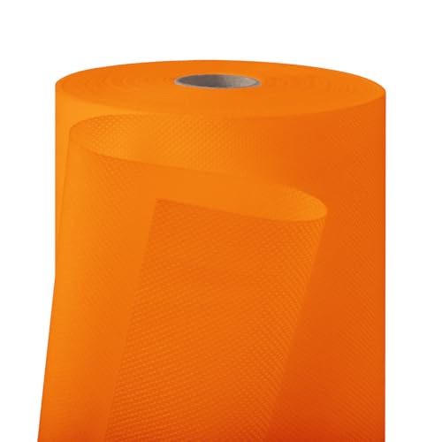 Longing Home Rouleau de Nappe jetable en intissé Imitation Tissu, Un Anniversaire, Une fête, Fête de la bière (Orange 1,1 × 30 m)