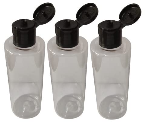 200ml Empty Pet Clear Refillable Cylinder Cosmetic Leak Proof Bottles with Black Fliptop | Pack of 3-image-44