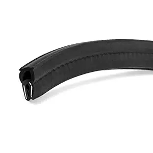 QWORK 5 Feet EPDM Rubber Trim Seal with Top Bulb, Fits Edge 1/16