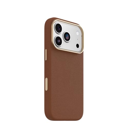 Image of OtterBox iPhone 17 Pro Symmetry Series Cactus Leather Case - Desert Saddle - Brown - Slim, Premium Protective iPhone Case