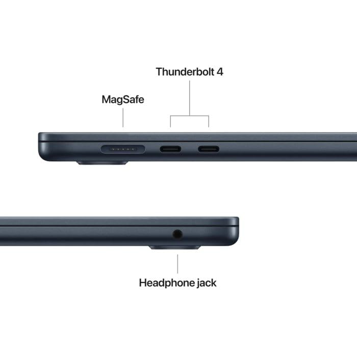 Apple 15" MacBook Air Laptop, M5 Chip mit 10‑Core CPU und 10‑Core GPU: Entwickelt für KI, 15,3" Liquid Retina Display, 16 GB, 1 TB SSD, Touch ID, WLAN 7; Mitternacht; QWERTY Tastatur