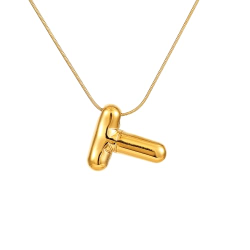 Bijoux alphabet pendentif initiale or en acier inoxydable tendance femme