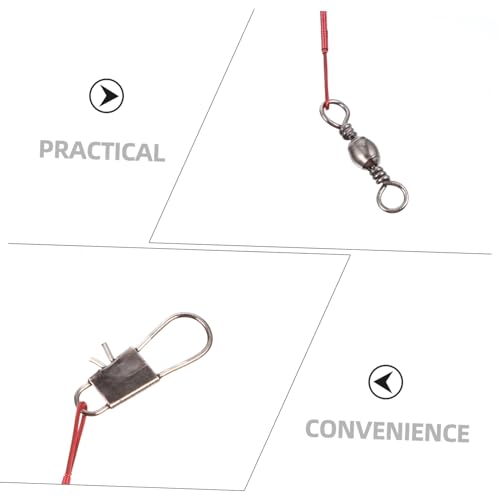 100 pcs Cable de Pesca Alta Resistencia con Giratorio de Acero miniatura 3
