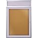 Ghent PAKL2 Enclosed Tackboard with Illuminated Headliner Satin Aluminum Frame Single Door
