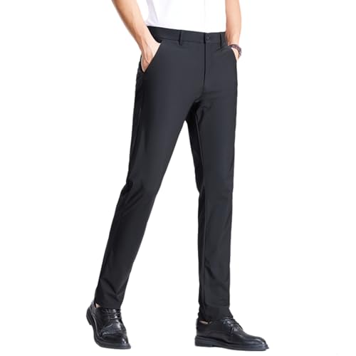 Gentyfit Men's High Stretch Straight Fit Pants - Timelessflex for Seniors, Grey, Size 29-40