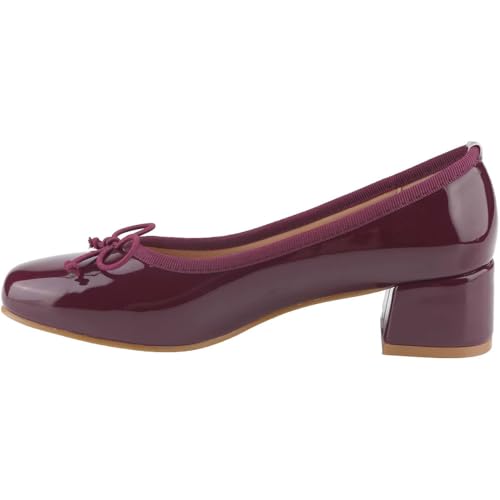 Women's Ballet Pumps Low Chnuky Block Heel Pump Round Toe Bow Detail Classic Comfortable Dress Shoes Spring Summer Vacation Spring Break Easter3