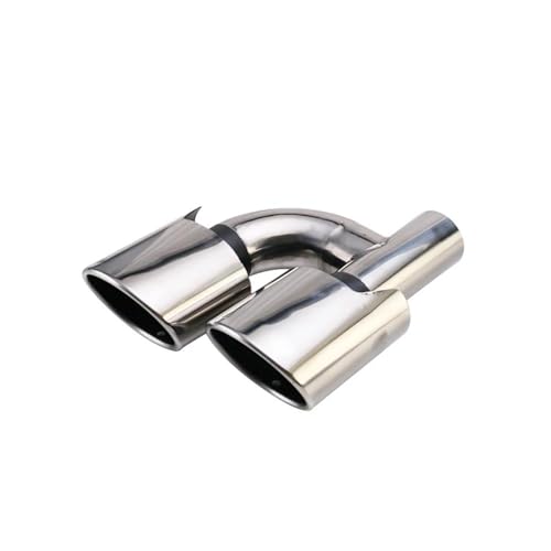 Embout d'échappement universel double pour voiture en acier inoxydable 57 mm
