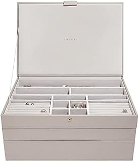 Stackers White & Chrome Supersize Jewellery Box- Set of 3