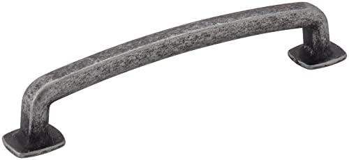 Jeffrey Alexander MO6373-128SIM-D Pull Belcastel 1 Collection, Distressed Antique Silver