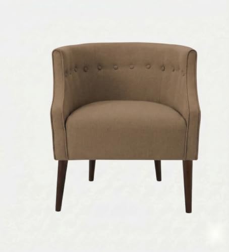 Image of Velum 3 Seater Sofa for Living Room & Office | Premium Fabric Upholstery | Solid Wood Frame | Comfortable Seating | 3 Years Warranty (Light Brown, Chair)