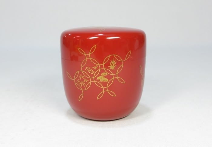 Amazon.co.jp: 【G0127】茶道具漆師照屋和那朱塗七宝繋蒔絵松竹梅棗共