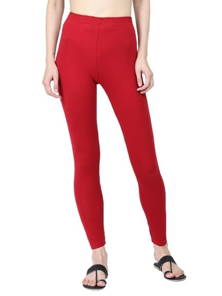 Image of Robinbosky Premium Stretchable Cotton Ankle Legging for Women | Suitable for Formal wear & Casual wear | High-End Elastic Makes The Leggings Squat Proof and Durable for Travel, Yoga, & Workout.