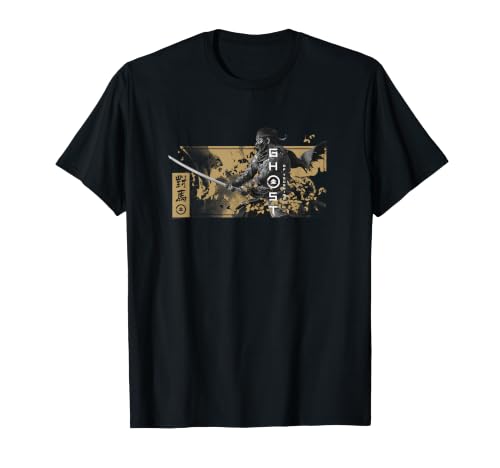 Ghost of Tsushima Katana with Falling Leaves T-Shirt Small