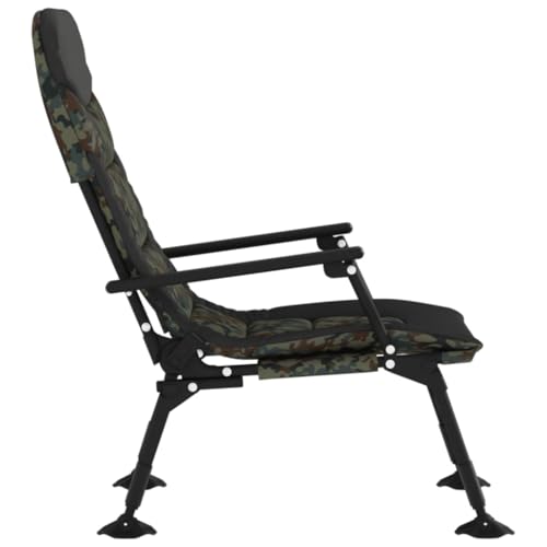 Chaise de pêche pliable réglable à 180° et fauteuil de camping camouflage - 5