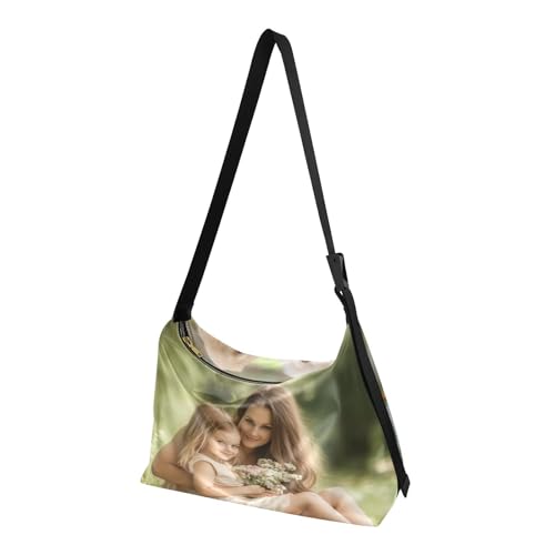 Personalized Leather Shoulder Bag Unisex Custom Photo Text Crossbody Handbag Christmas Anniversary for Gift2