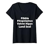 donna pibble mamma pitopotamus papà pitbull regalo amante maglietta con collo a v