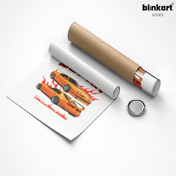 Image of BLINKART Toyota SupraCar Posters Sticker Gift Items for Boys Room Wall Decor || Comes with Double-Sided Tape|| Decoration Bedroom Living Room Office Studio Decor | 12x18 In (A3) - CAR-294