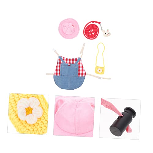 Ropa para conejos Hemobllo con correa de paseo, conjunto suave ideal como decoración festiva 6