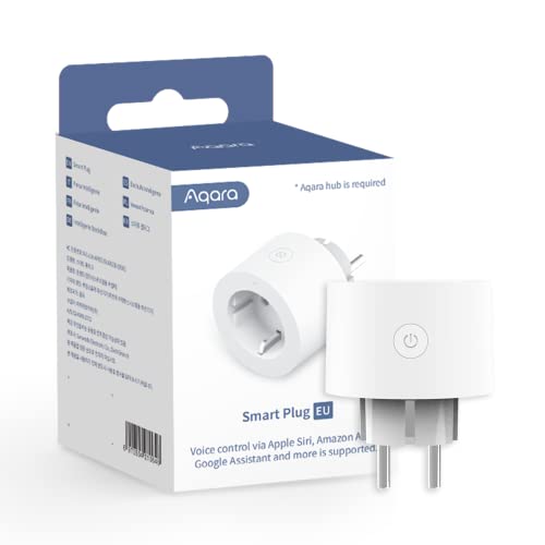 Aqara Prise Intelligente, NÉCESSITE HUB, Zigbee 3.0, Programmation, Mode Minuteur et Contrôle Vocal, Surveillance de l'énergie, Fonctionne avec HomeKit, Alexa, Google Assistant, SmartThings