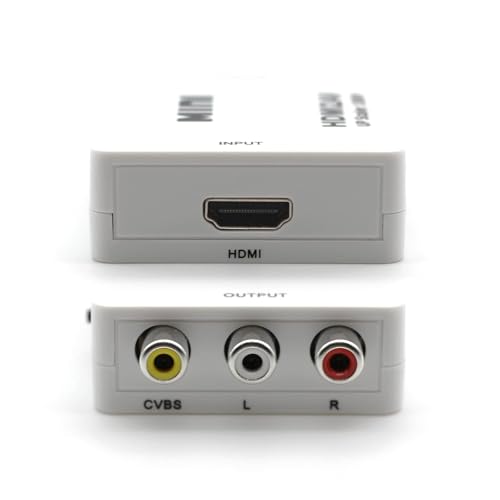 Image of SANCY Mini HDMI to AV RCA Converter - 1080P HD Video Adapter with Up Scaler for HDMI Input to Composite Output - Supports TV, DVD, VCR, Projector