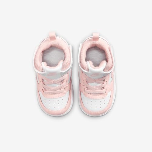 Nike Court Borough Mid 2 Baby/Toddler Shoes (CD7784-122, White/Echo Pink)4