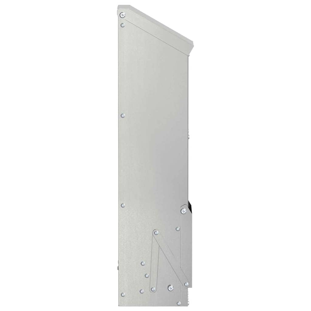 Karmnik dla kur z ocynkowanej stali z dachem, 13 x 12 x 51 cm, odporny na warunki atmosferyczne, do użytku wewnątrz i na zewnątrz, pojemność 5 kg, praktyczny pojemnik na zapasy grawitacyjny
