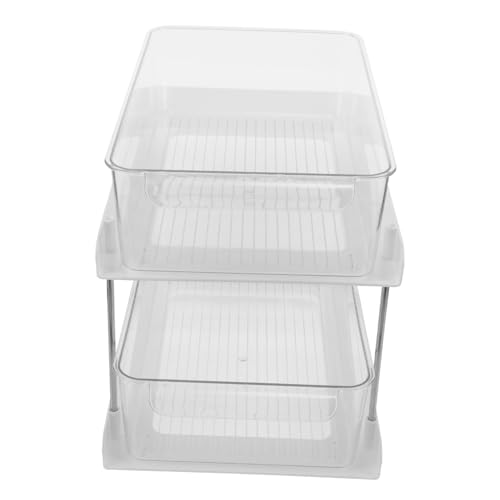 Cabilock Cosmetics Display Shelf Sturdy Bathroom Organizer with Double Design for Tidy Storage of Makeup Toiletries and Accessories Kitchen Bathroom