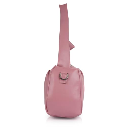 Image of Synthetic Leather Casual Top Handle Handheld Crossbody Travel Side Sling Bag For Women