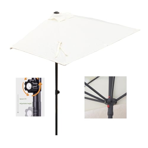 Sombrilla de patio rectangular grande impermeable con 5 varillas 3