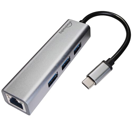Image of USB c hub ethernet,USB C Hub with RJ45 Gigabit Ethernet,Thunderbolt 4 /3 to Ethernet Adapter,USB C to Network Adapter Compatible with MacBook Pro /Air, iPad Pro,Laptop,Chromebook,and More
