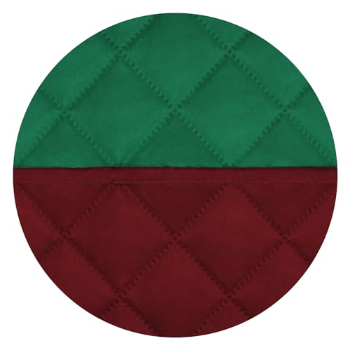 Image of PureFit Reversible Quilted Sofa Cover, Water Resistant Slipcover Furniture Protector, Washable Couch Cover with Non Slip and Elastic Straps for Kids, Dogs, Pets (Sofa, Green /Red)