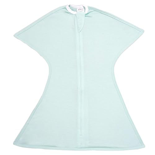 Image of SleepingBaby Zipadee-Zip Transitional Swaddle Sack, 4-8 Month - Roomy Zipper Swaddle for Easy Diaper Changes and Proper Hip Development - Baby Swaddle Sack, Small - Classic Mint