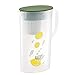 GIMOCOOL Brocca in plastica da 2,0 Litri con Coperchio - Caraffa per Acqua Facile da Pulire | Brocca per Succo di Limonata, brocca per tè Freddo, brocca Facile da Pulire per Bevande a Base di Succo