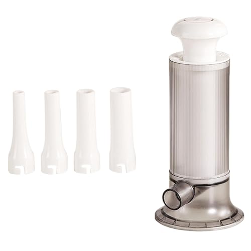 Máquina manual para embutidos, relleno manual de carne para la cocina, con 4 tubos de llenado, herramienta de relleno de embudo para fiestas o reuniones familiares
