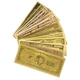 blinkee S14-CMBGPUB Commemorative Mega Billion 24K Gold Plated US Dollar Fake Banknotes Timeless Collection Protector - Set of 14