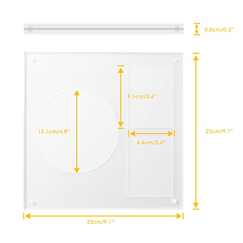 Baskiss Photocard and CD Holder Stand, Acrylic Ablum Standing Display, 66 x 91 mm Card Cares Ultra Clear Trading Cases Protectors for Kpop Photocard Baseball Basketball Card Display (1CD+2Cards)