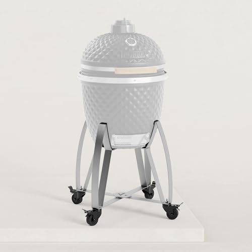 Chariot en INOX pour Kokko Support Parfaitement ajusté au Kokko Tout INOX avec Finition texturée Compatible avec Les Plateaux en Bois