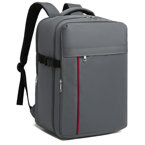 KONO Rucksack Ryanair Handgepäck 40x20x25 Handgepäck Flugzeug Reise 20L,15,6-Zoll Laptop Rucksack,Eurowings für Herren Damen,Grau